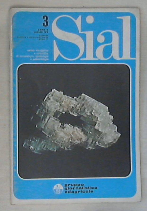 Sial / Rivista divulgativa e scientifica di mineralogia, speleologia e paleontologia. n.3 Anno II Luglio 1974