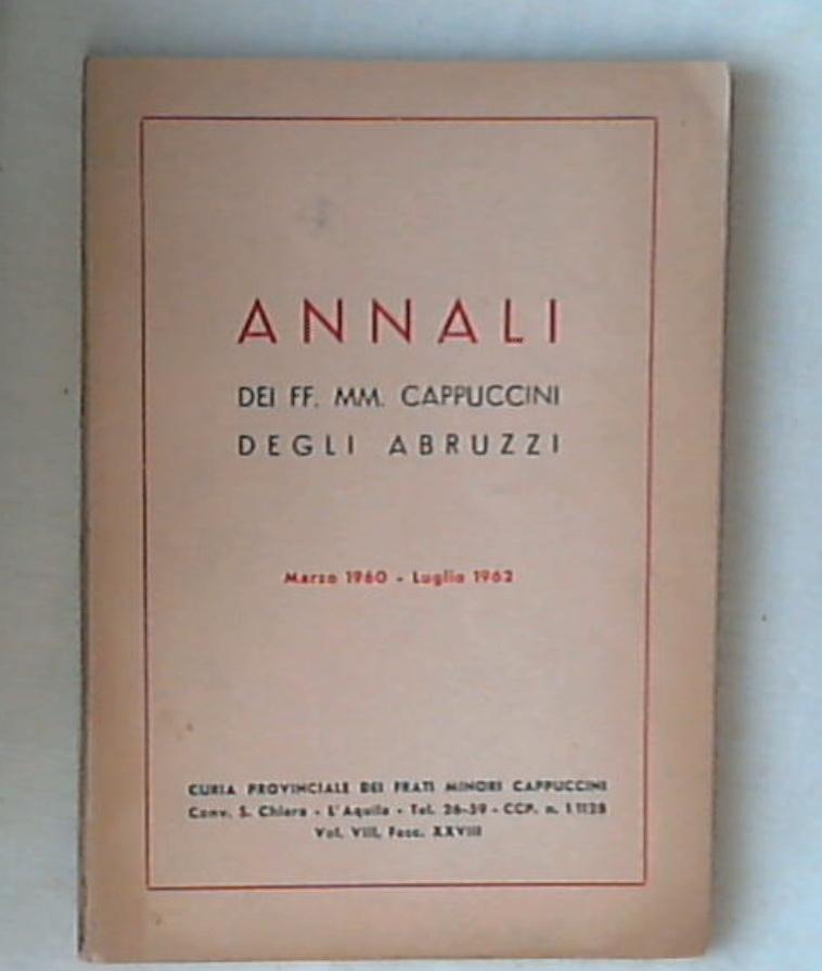 (Abruzzo) Annali dei Frati Minori Cappuccini d'Abruzzo