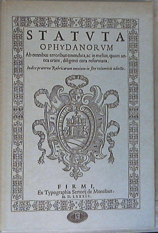 (Marche) Gli statuti della terra di Offida / Comune di Offida - Copertina rigida XL