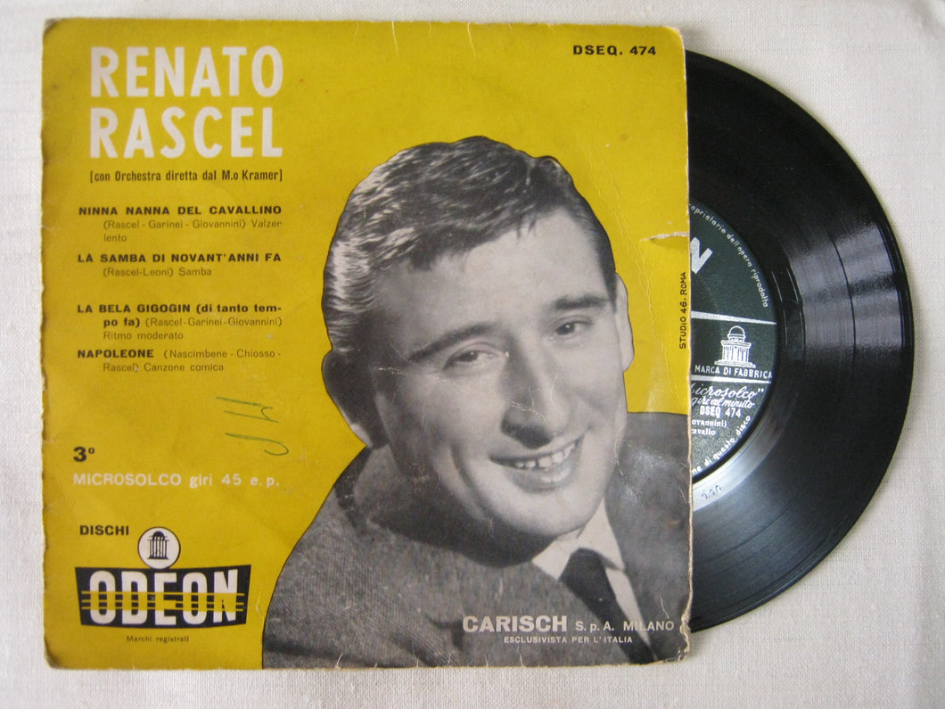 45 giri - 7'' - Renato Rascel - Omonimo -Ninna nanna del cavallino - La samba di novant'anni fa - La Bela Gigogin - Napoleone