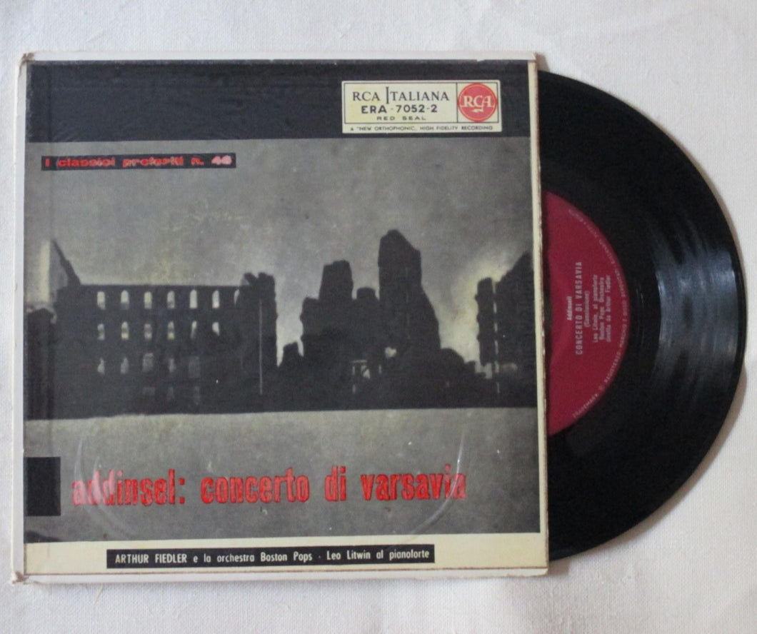 45 giri - 7'' - Arthur Fiedler E La Orchestra Boston Pops / Leo Litwin Al Pianoforte Addinsel/ Concerto Di Varsavia