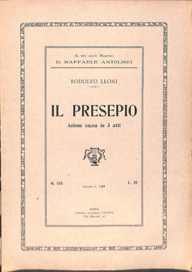 Spartito - Rodolfo Leoni Il Presep Azione Sacra In 3 Atti