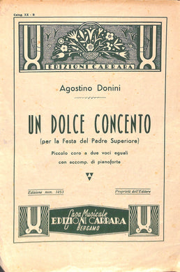 Spartito - Agostino Donini Un Dolce Concento