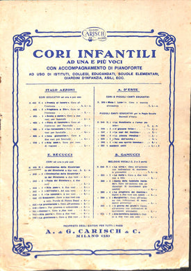 Spartito - becucci Cori Infantili Onomastico Della Direttrice