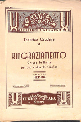 Spartito - Federico Caudana Ringraziamento