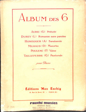 Album Des 6 (Auric - Durey - Honneger - Milhaud - Poulenc - Tailleferre)