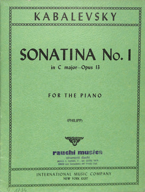 Kabalevsky Sonatina No. I In C Major-opus 13 Piano