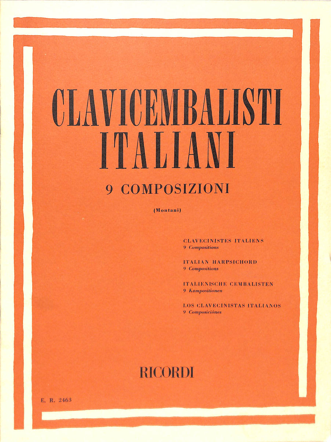 Clavicembalisti Italiani 9 Composizioni (Montani)