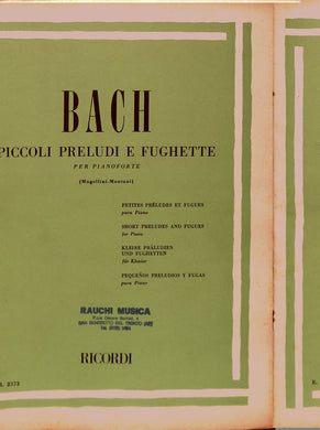 Bach Piccoli Preludi E Fughette Per Pianoforte (Mugellini-montani)