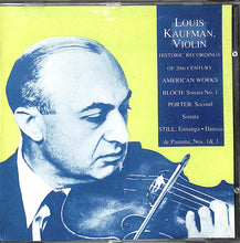 Cd - Americana: Louis Kaufman plays WG Still, Quincy Porter & Ernest Bloch