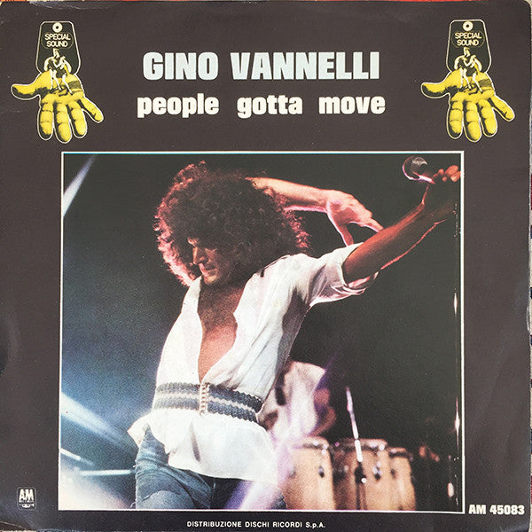 Gino Vannelli People Gotta Move Vinile 45 Giri Funk Vocal A&M Records Stampa Italiana
