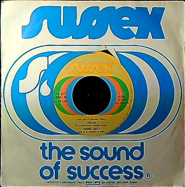 Dennis Coffey Theme From Enter The Dragon Vinile 45 Giri Elenco tracce Sussex 1975 Stampa Italiana