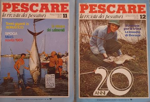 2 Voll: PESCARE. La rivista dei pescatori - Editoriale Olimpia - 1982 - n. 11, n. 12