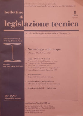 Bollettino di Legislazione Tecnica n. 8/1999 (1999)