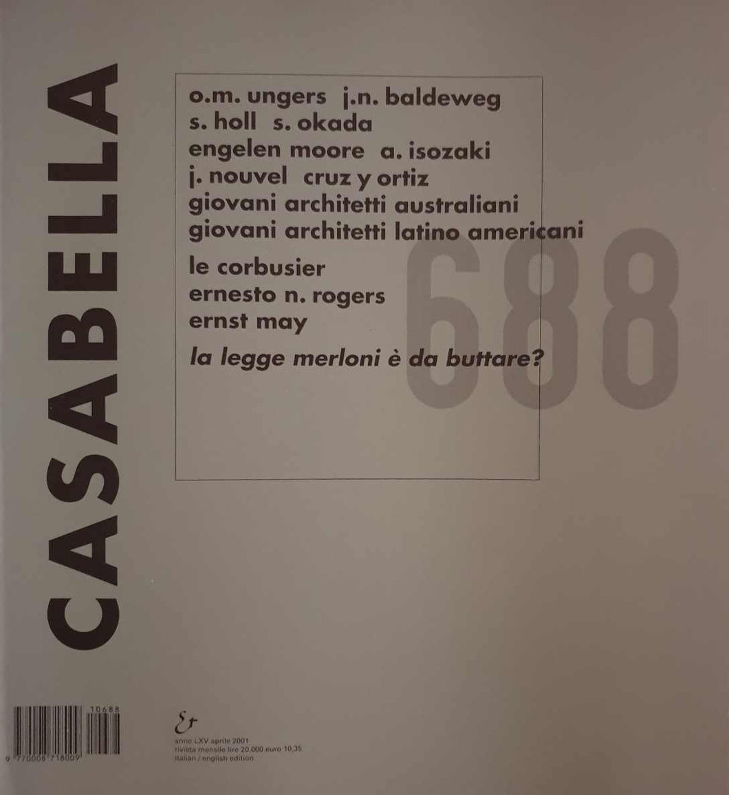 Casabella n. 688, Aprile 2001