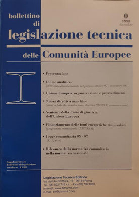 Bollettino di Legislazione Tecnica n. 0/1998