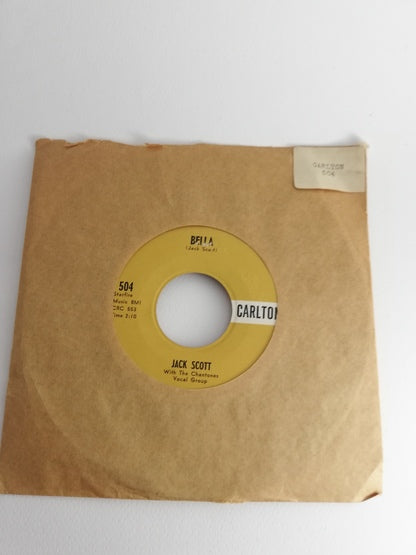 45 giri -  Jack Scott With The Chantones  I Never Felt Like This / Bella