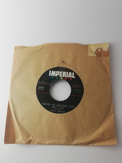 45 giri - Ricky Nelson   It's Late / Never Be Anyone Else But You