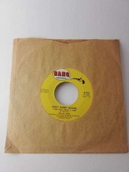 45 giri -  The Mc Coys  Don't Worry Mother, Your Son's Heart Is Pure / Ko-Ko