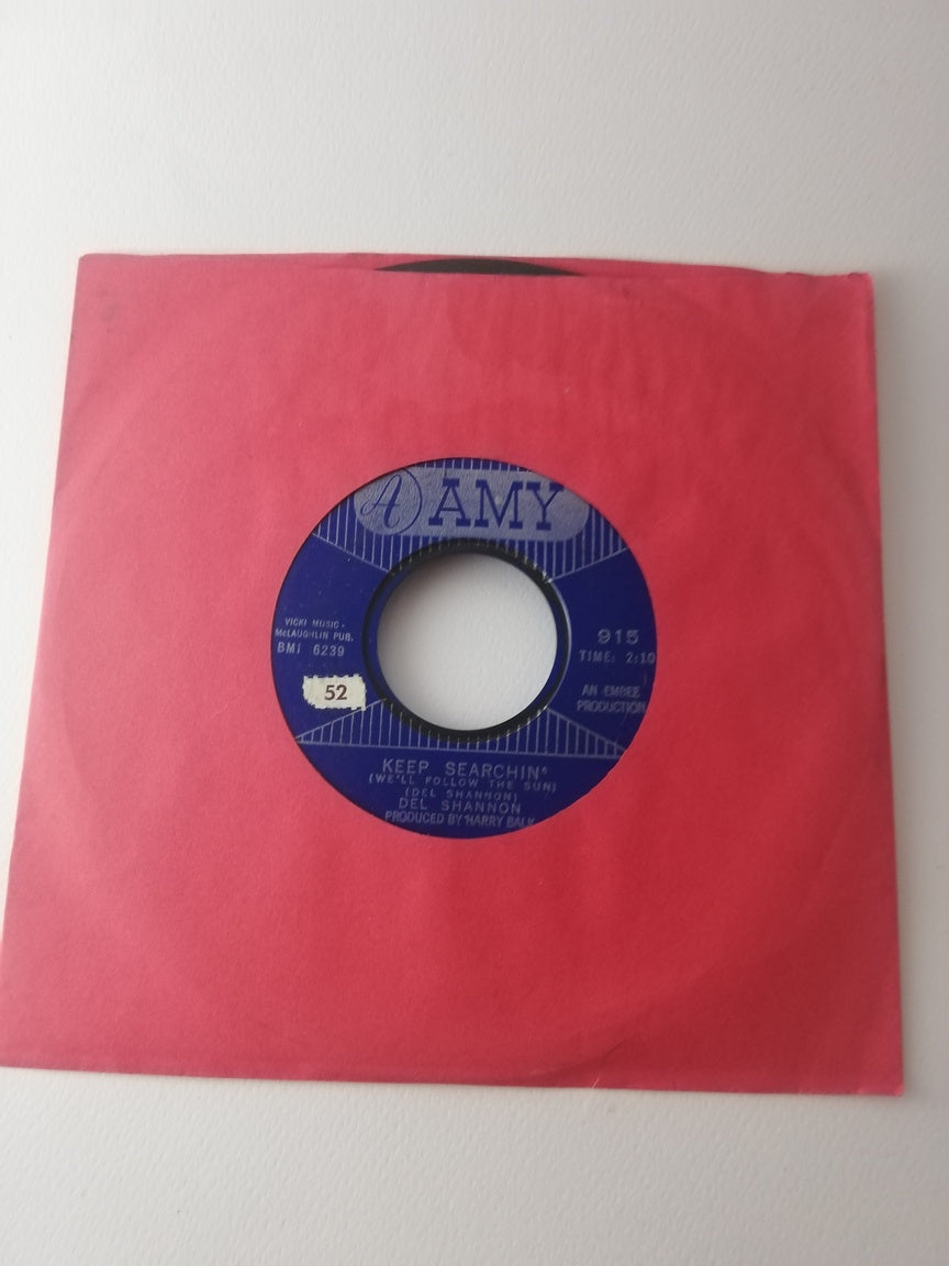 45 giri -  Del Shannon  Keep Searchin' (We'll Follow The Sun)