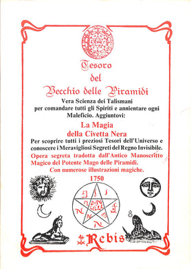 La Magia della Civetta Nera Tesoro del Vecchio delle Piramidi Vera