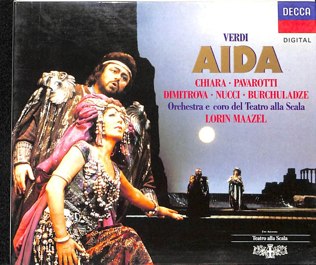 Cd - Verdi Aida Maria Chiara Luciano Pavarotti Lorin Maazel 3 discs