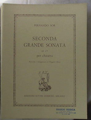 Spartito Seconda grande sonata : op. 25, per chitarra