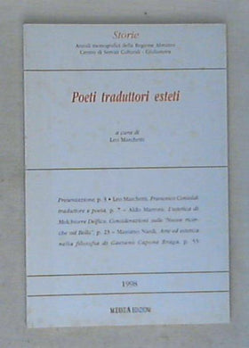 Poeti traduttori esteti / Leo Marchetti 1998