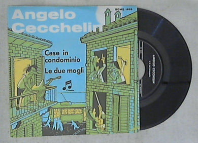 Angelo Cecchelin - Case In Condominio / Le Due Mogli Vinile 45 Giri Columbia Stampa Italiana