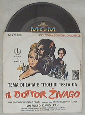 Maurice Jarre - 'Il Dottor ivago' (Colonna Sonora Originale) Vinile 45 Giri MGM Records