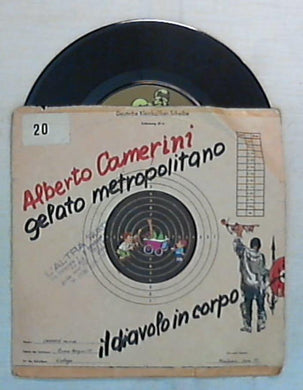 45 giri - 7' - Alberto Camerini - Gelato Metropolitano / Il Diavolo In Corpo - CRS NP 1602