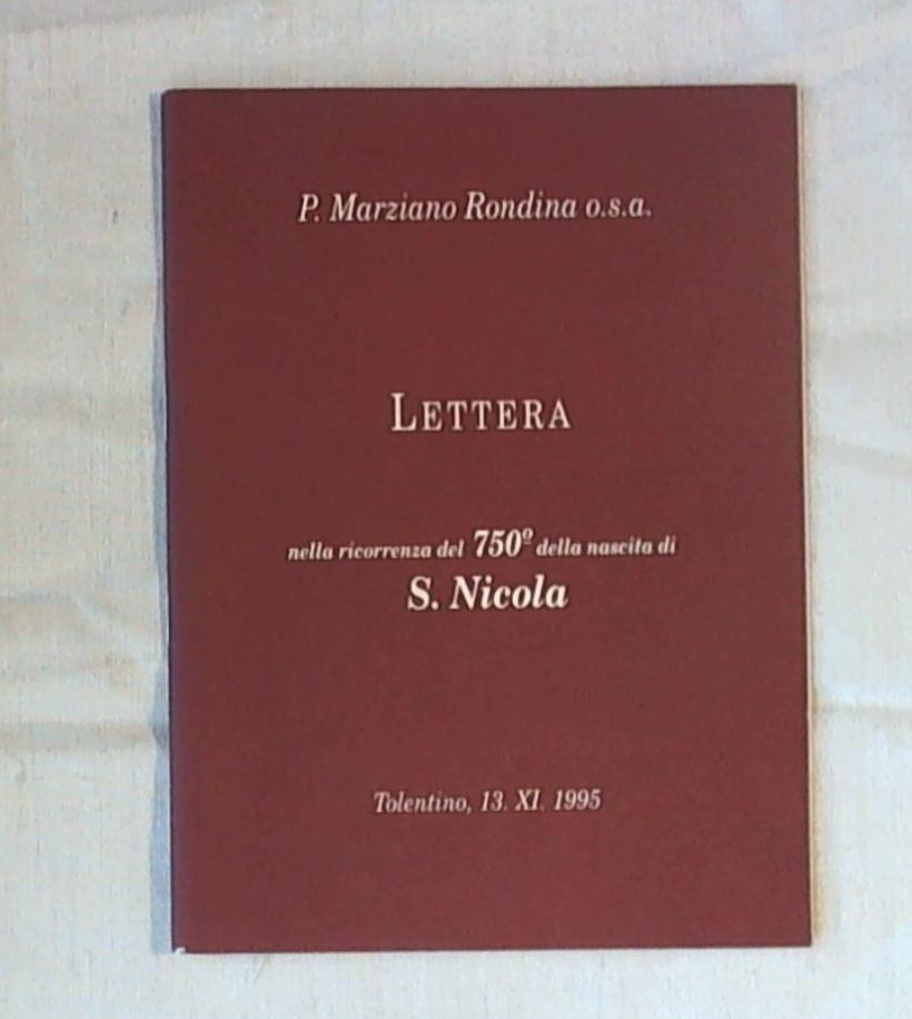 Lettera del p. Marziano Rondina, priore provinciale, ai (1995)
