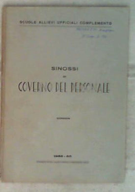 Sinossi di governo del personale 1955-1956 (1955) (Politica)