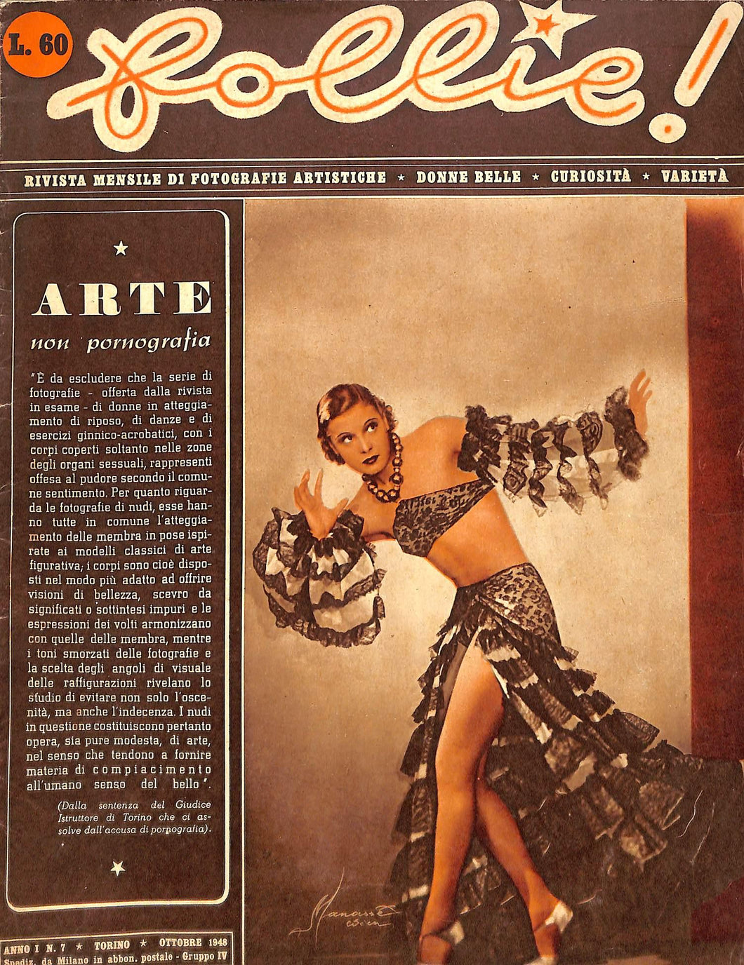 Riviste - Follie N°7 1948 Gilda Marino Vera Rol Elena Quirici Dolores Genia Monique