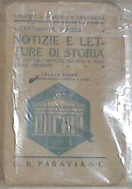 Notizie e letture di storia -  Currado, Tarozzi -