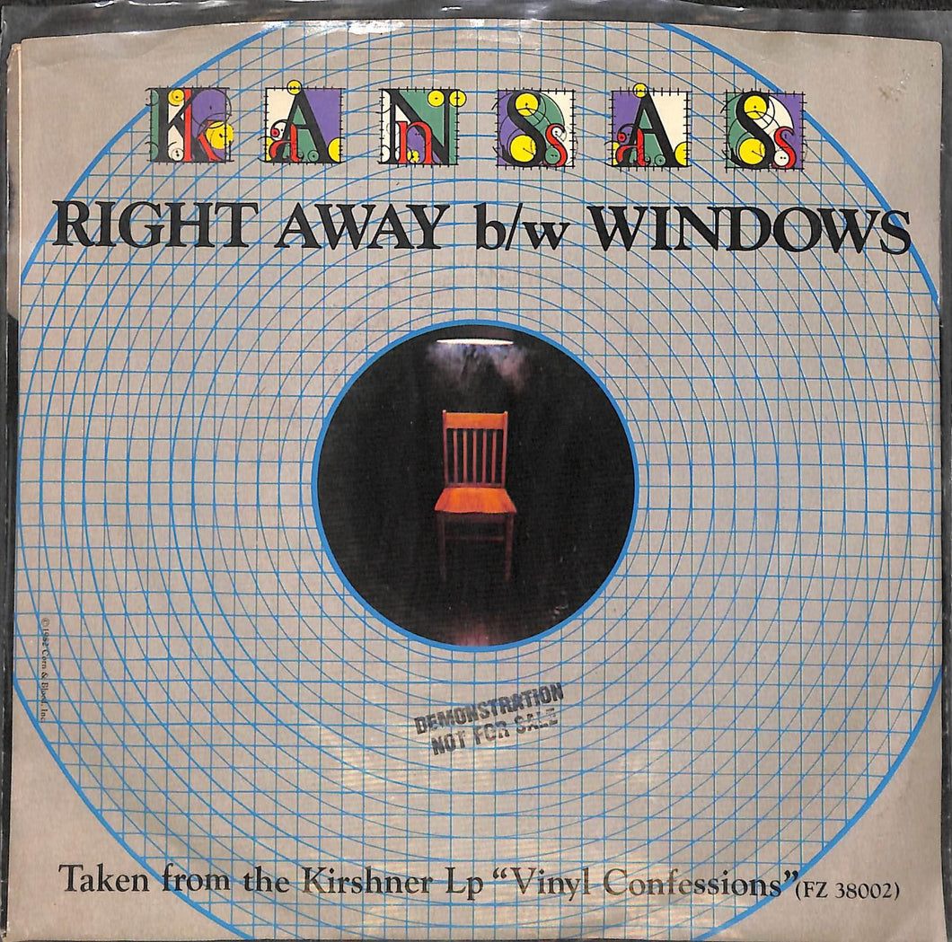 Kansas - Right Away / Windows Vinile 45 Giri Kirshner 1982