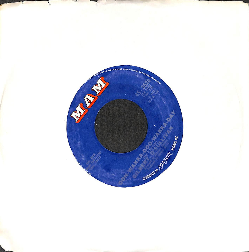 Gilbert O'Sullivan - Clair / Ooh-Wakka-Doo-Wakka-Day Vinile 45 Giri MAM 1972