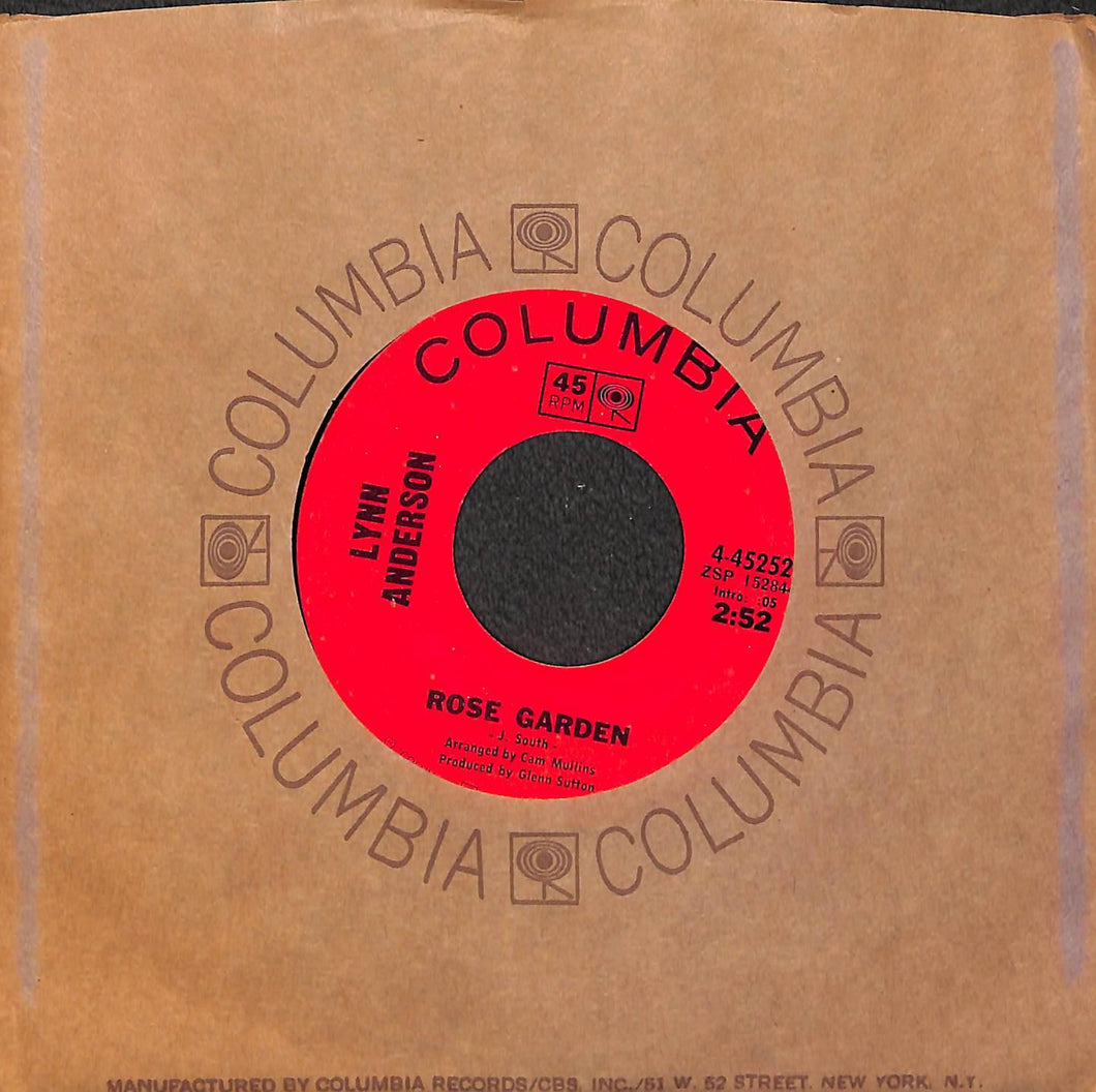 Lynn Anderson - Rose Garden / Nothing Between Us Vinile 45 Giri Columbia 1970