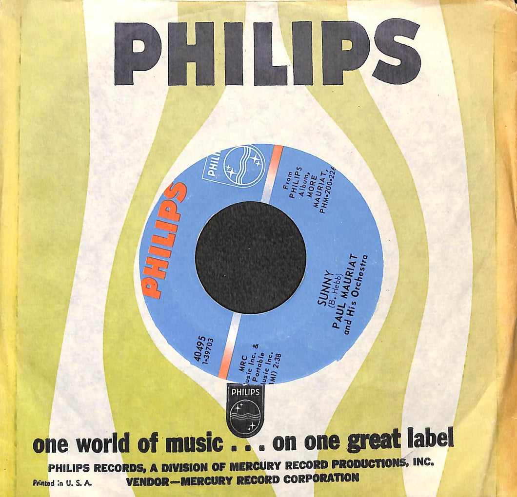 Paul Mauriat And His Orchestra - Love Is Blue Vinile 45 Giri Philips 1967