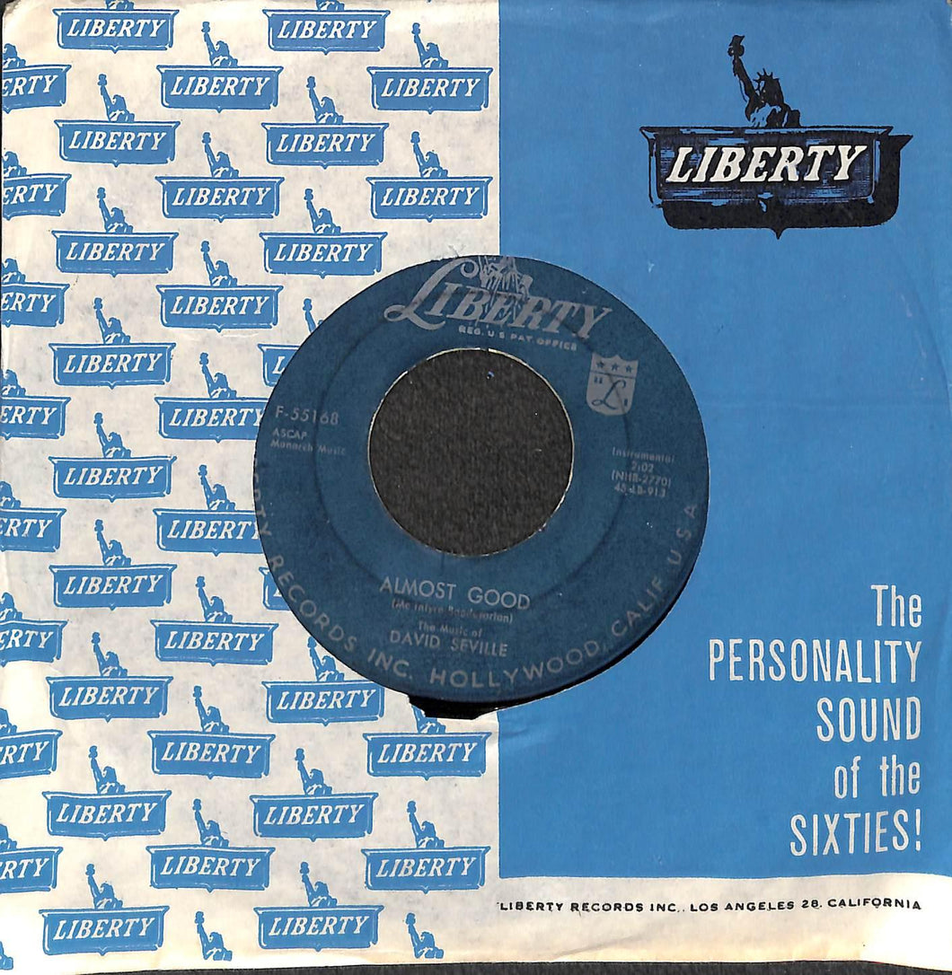 The Chipmunks - The Chipmunk Song / Almost Good Vinile 45 Giri Liberty 1958