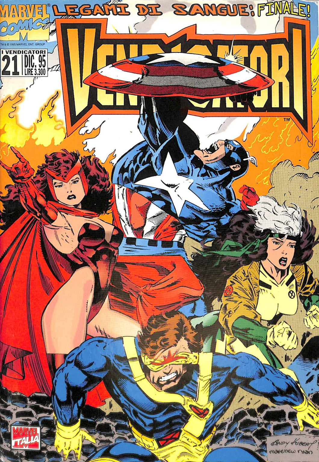 Fumetto - vendicatori numero 21 1995 (20th Century Fox Home Entertainment - 1995)