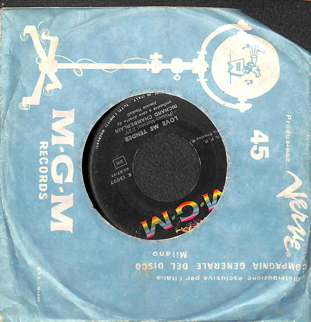 Richard Chamberlain - Love Me Tender Vinile 45 Giri MGM Records 1962