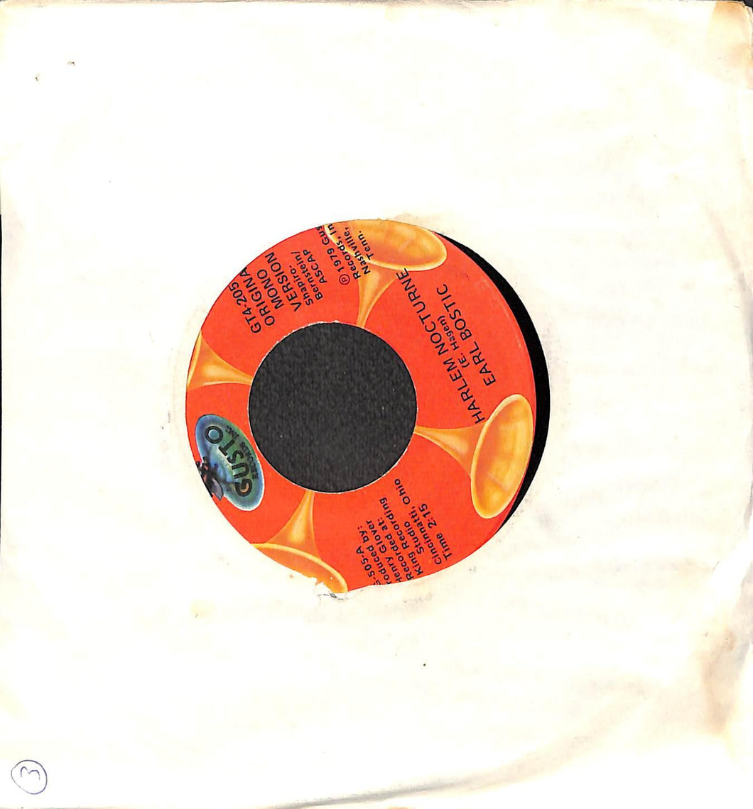 Earl Bostic - Harlem Nocturne / September Song Vinile 45 Giri Gusto Records