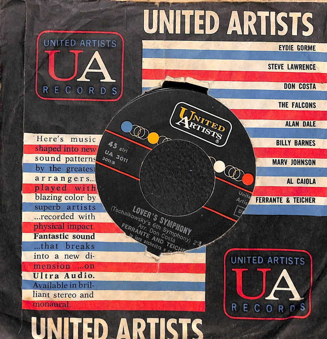 Ferrante And Teicher, La Loro Orchestra E Coro* Vinile 45 Giri United Artists Records Stampa Italiana