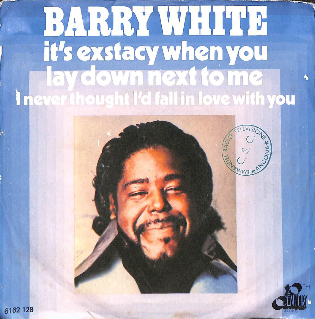 Barry White - It's Ecstasy When You Lay Down Next To Me Vinile 45 Giri 20th Century Records