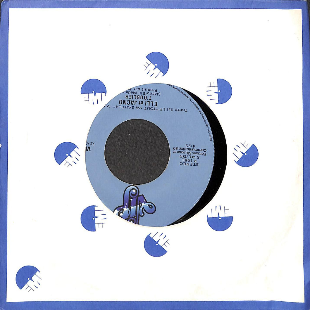 Elli & Jacno - Main Dans La Main Vinile 45 Giri Vip 1981 Stampa Italiana