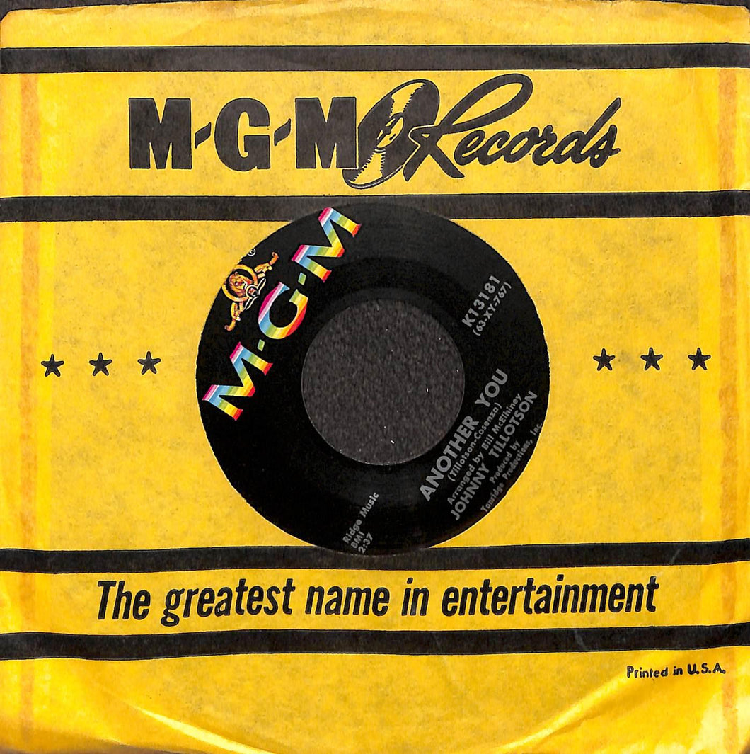 - Johnny Tillotson - Talk Back Trembling Lips / Another Vinile 45 Giri MGM Records 1963