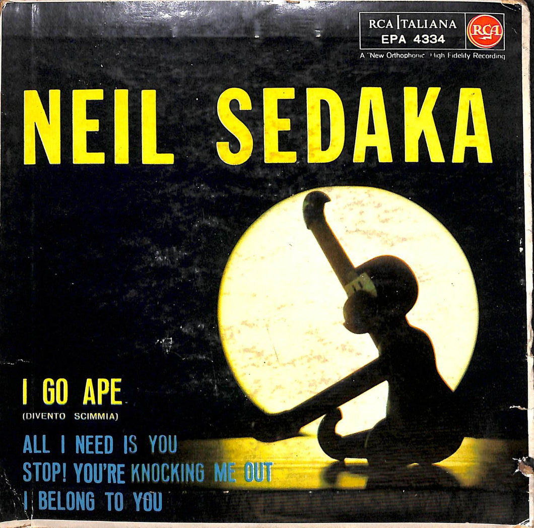 EP  45 giri 7 '' - Neil Sedaka - I Go Ape (Divento Scimmia) RCA Italiana - EPA 4334