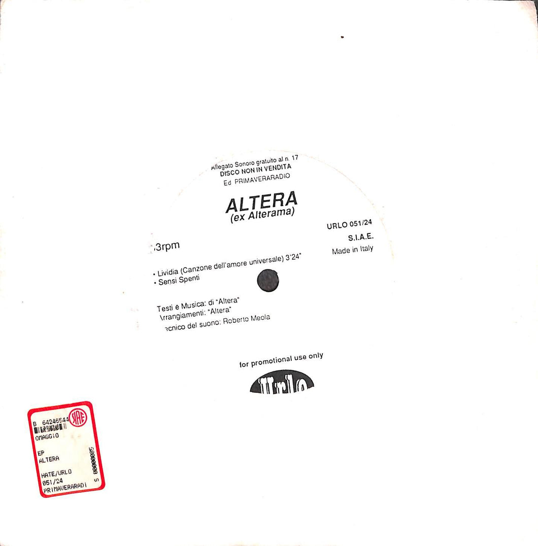 - DM Bob & The Deficits / Altera - DM Bob & The Vinile 45 Giri Hate 'Zine Records Stampa Italiana