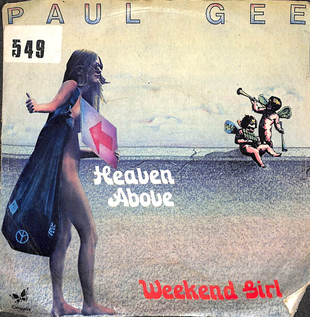 Paul Gee - Heaven Above Vinile 45 Giri Chrysalis 1978 Stampa Italiana